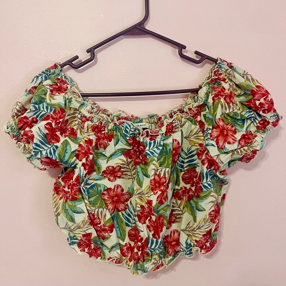 Tropical AE Crop Top